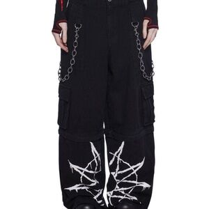 SLIPKNOT X DKILL BAGGY JEAN: SHORT WITH CHAINS